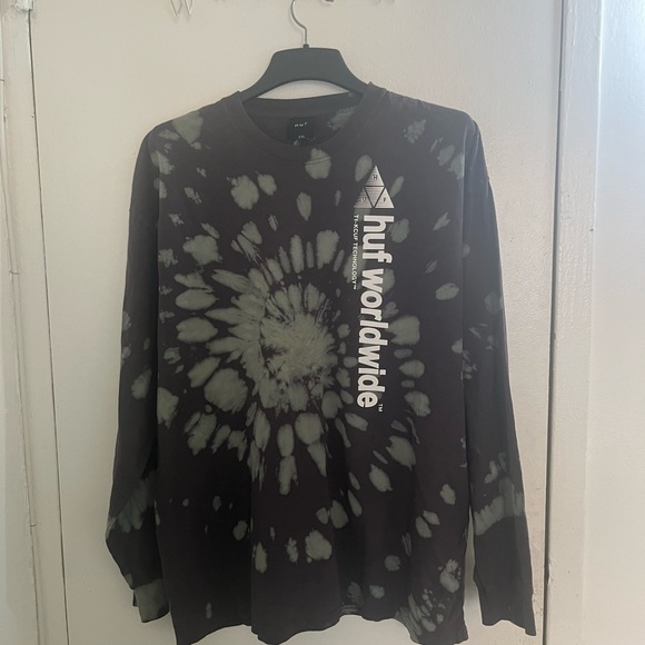 HUF Other - HUF Black and Gray Tie-Dye Long Sleeve